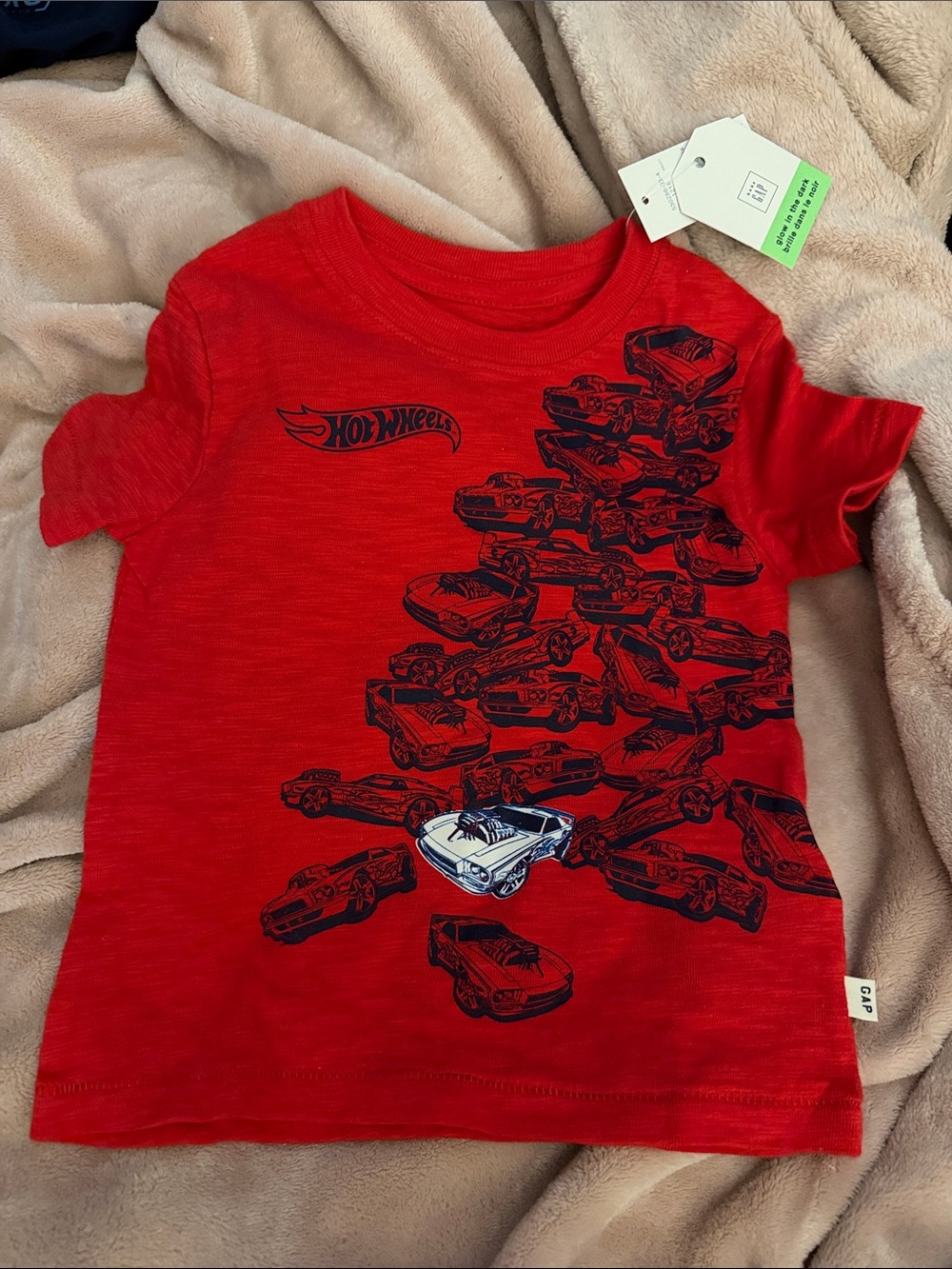 GAP Red Hot Wheels Cars Short Sleeve Tee